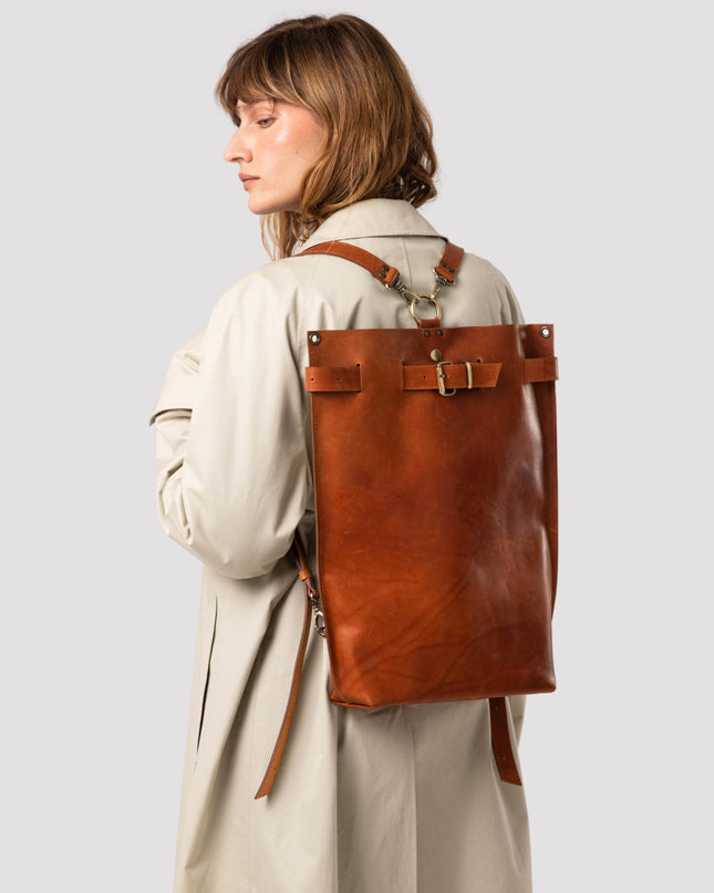 Large Leather Backpack Purse