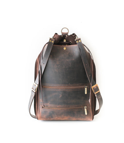 Designer Large Suede Backpack