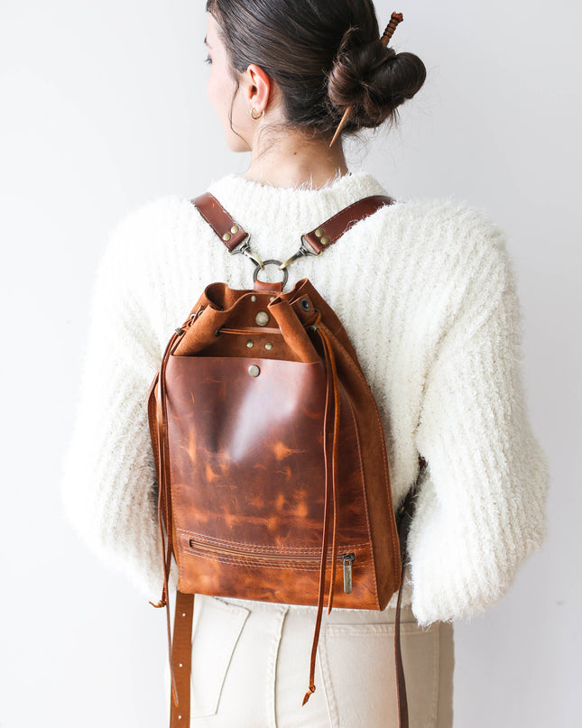 Designer Suede Backpack