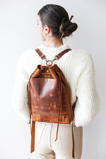 Designer Suede Backpack