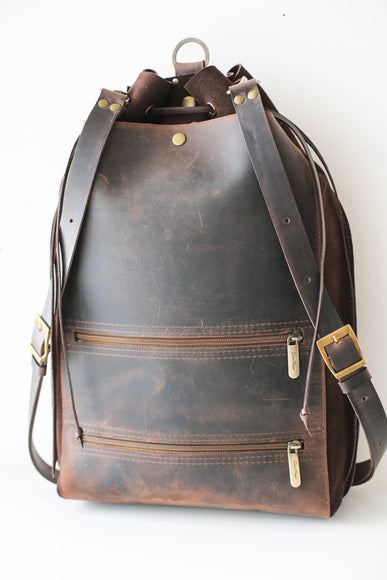 Designer Large Suede Backpack