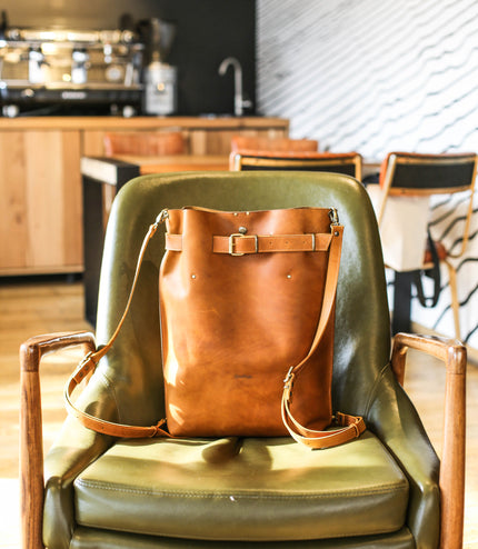 Large Leather Backpack Purse