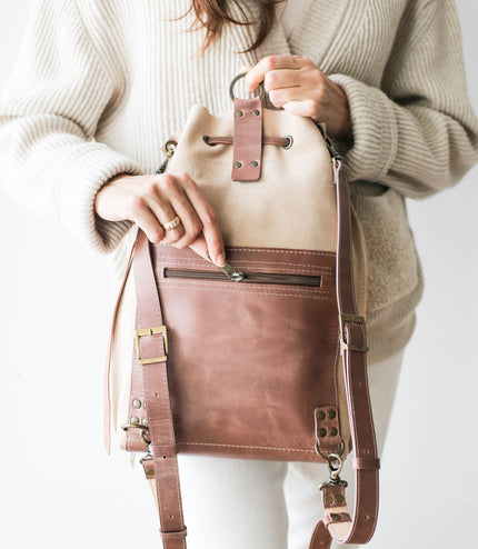 Designer Suede Backpack