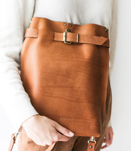 Medium Leather Backpack Purse