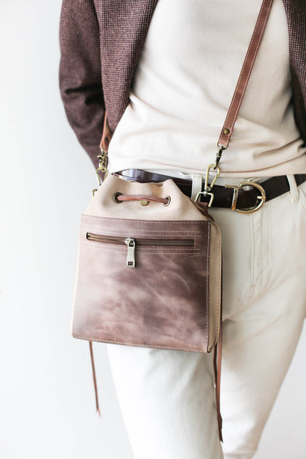 Suede Leather Pouch Bags