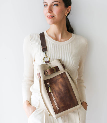 Suede Leather Sling Bag