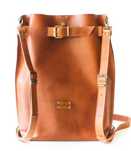 Large Leather Backpack Purse