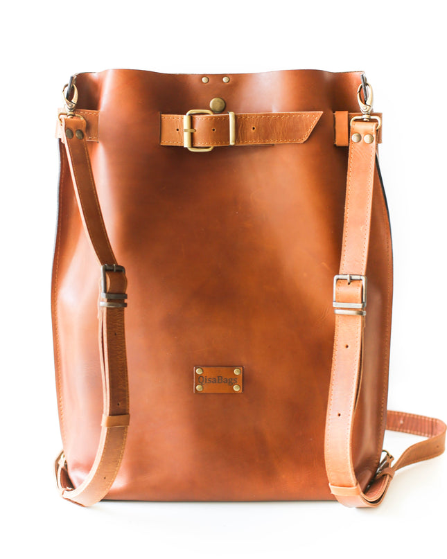 Large Leather Backpack Purse