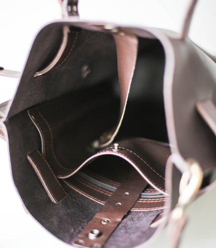 Large Leather Backpack Purse