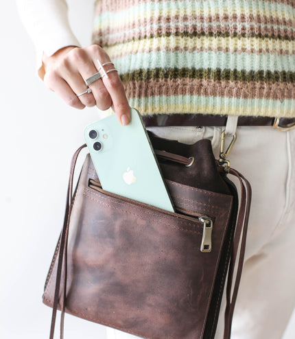 Suede Leather Pouch Bags