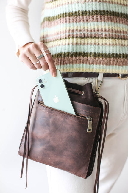Suede Leather Pouch Bags