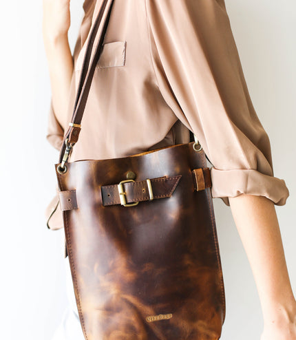 Dark Brown Standard Leather Bag