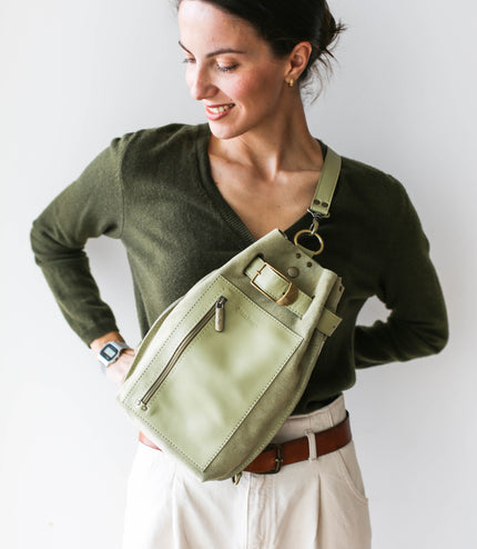 Suede Leather Sling Bag