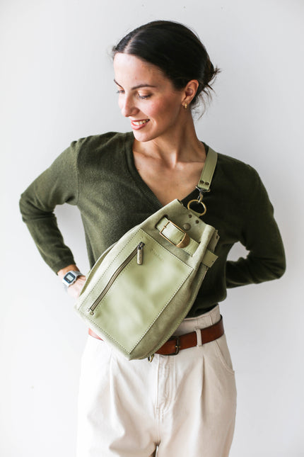 Suede Leather Sling Bag