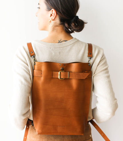 Medium Leather Backpack Purse