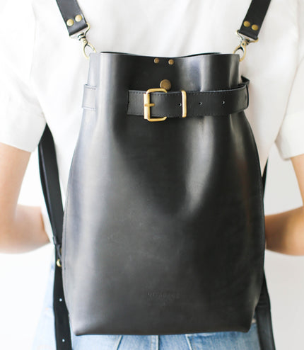 Medium Leather Backpack Purse