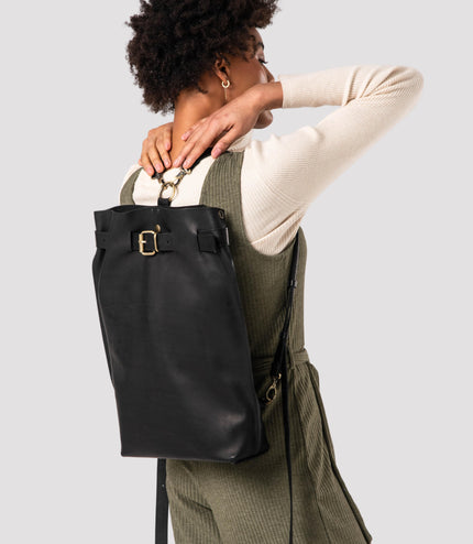 Large Leather Backpack Purse