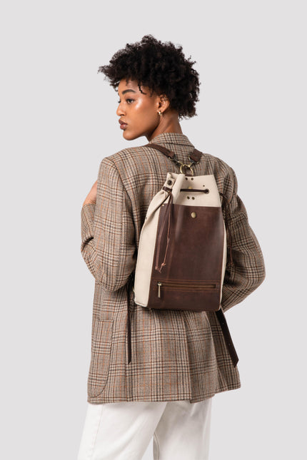 Designer Suede Backpack
