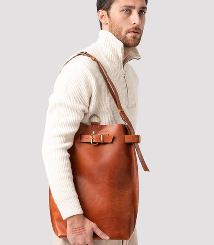 Large Leather Backpack Purse
