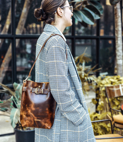 Dark Brown Standard Leather Bag